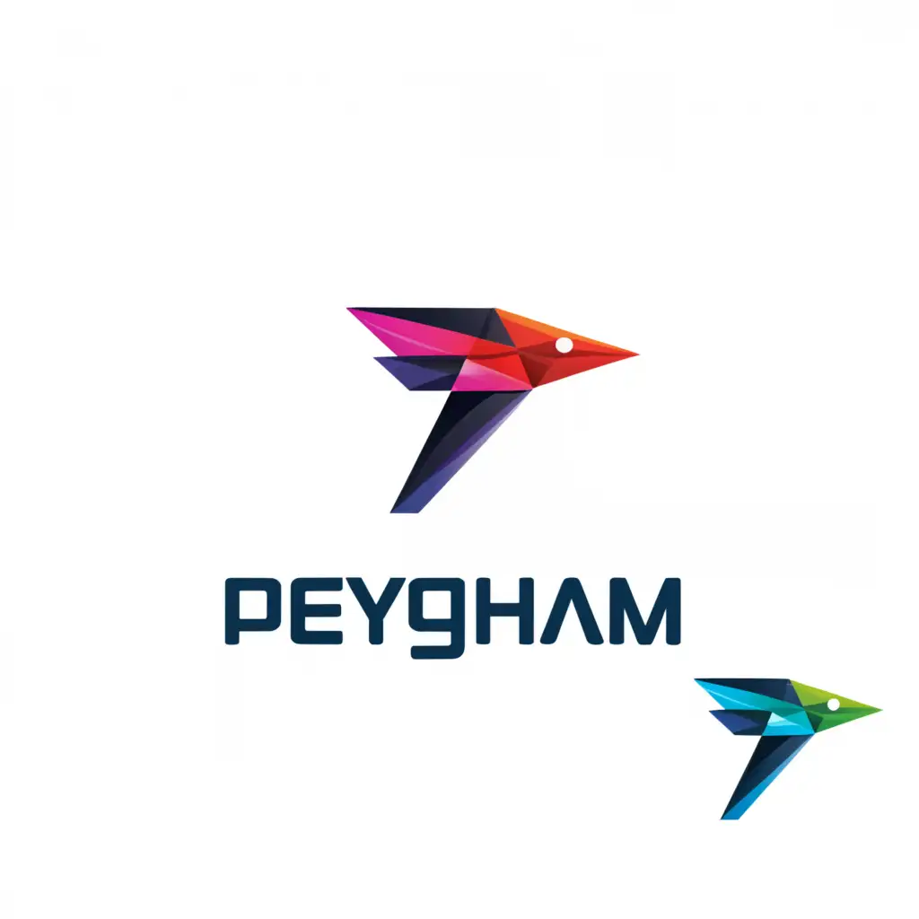 a logo design,with the text 'Peygham', main symbol:bird,Minimalistic,be used in Technology industry,clear background