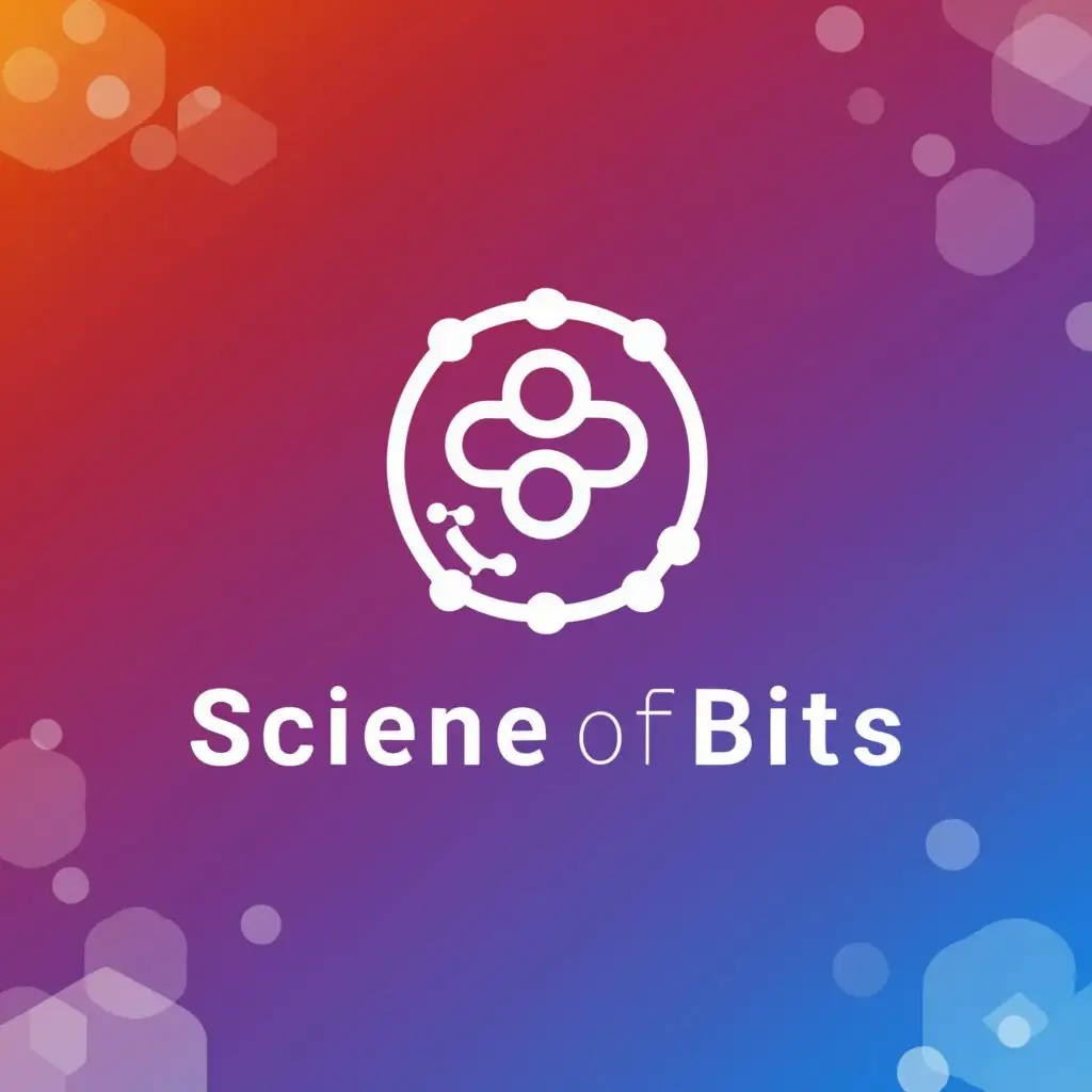 a logo design,with the text "science of bits", main symbol:bits,Moderate,be used in Technology industry,clear background