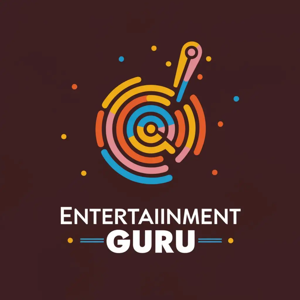 a logo design,with the text "EntertainmentGuru", main symbol:entertainment,complex,clear background