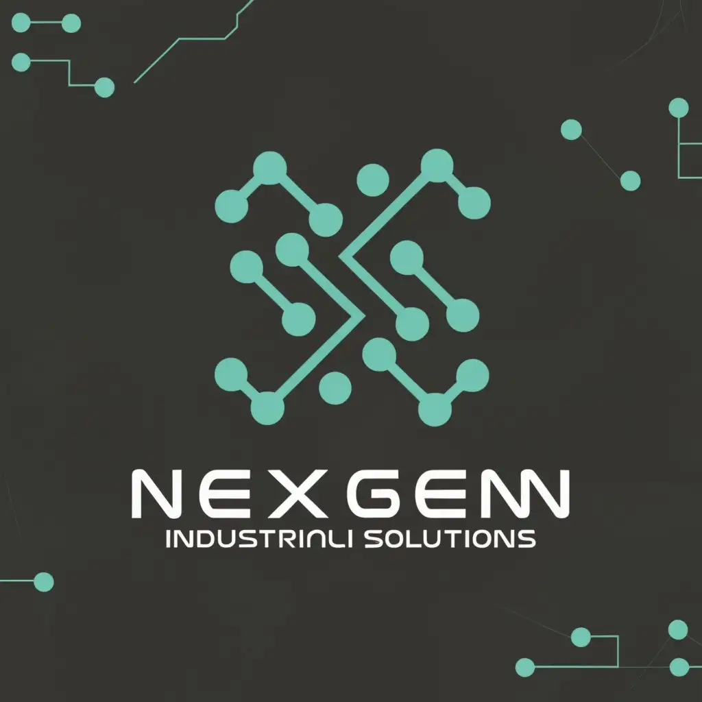 a logo design,with the text "NeXgen Industrial Solutions", main symbol:any,Moderate,be used in Technology industry,clear background