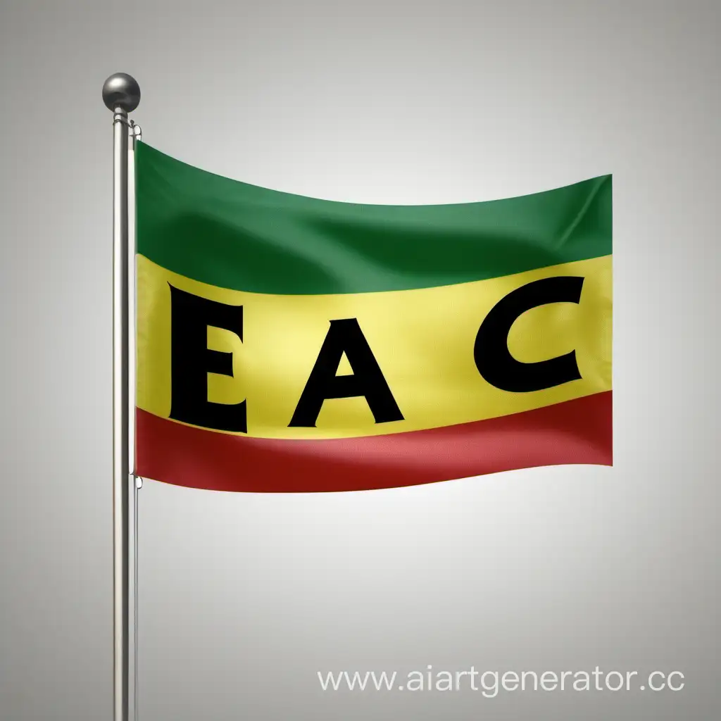 Colorful-Flag-with-Letters-EAC-on-White-Background
