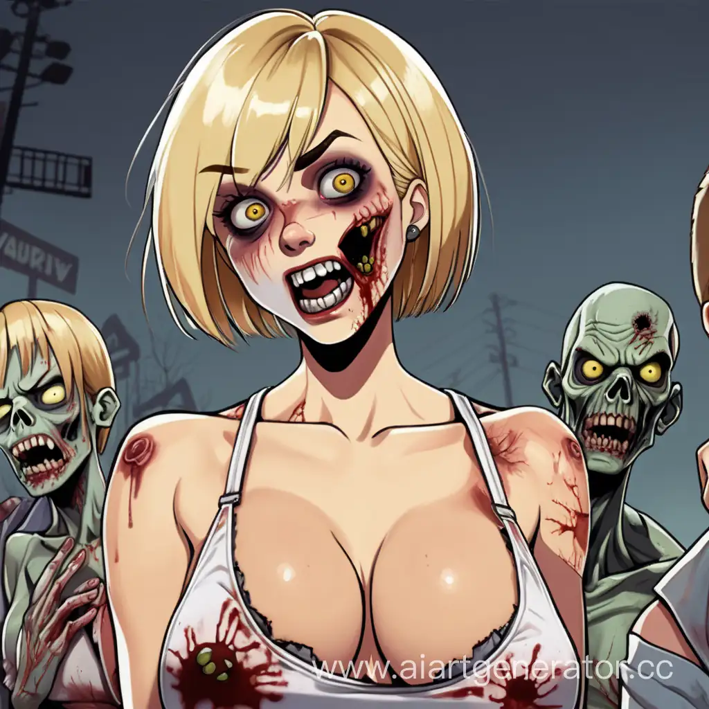 Cartoonish-Blonde-Girl-in-Zombie-Apocalypse
