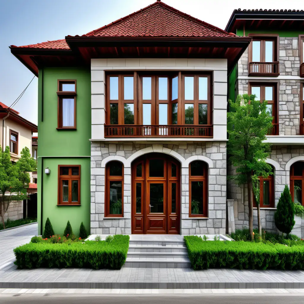 Traditional Turkish Street with Ottoman Style Architecture and