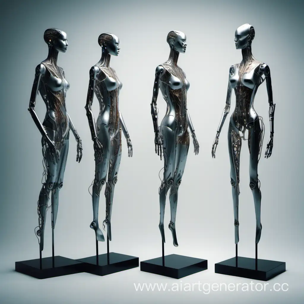Futuristic-Mannequins-with-Metal-Prosthetics-and-Neural-Connections