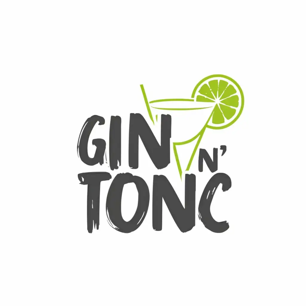 a logo design,with the text "GIN N' TONIC", main symbol:Lime wedge,Minimalistic,be used in Entertainment industry,clear background