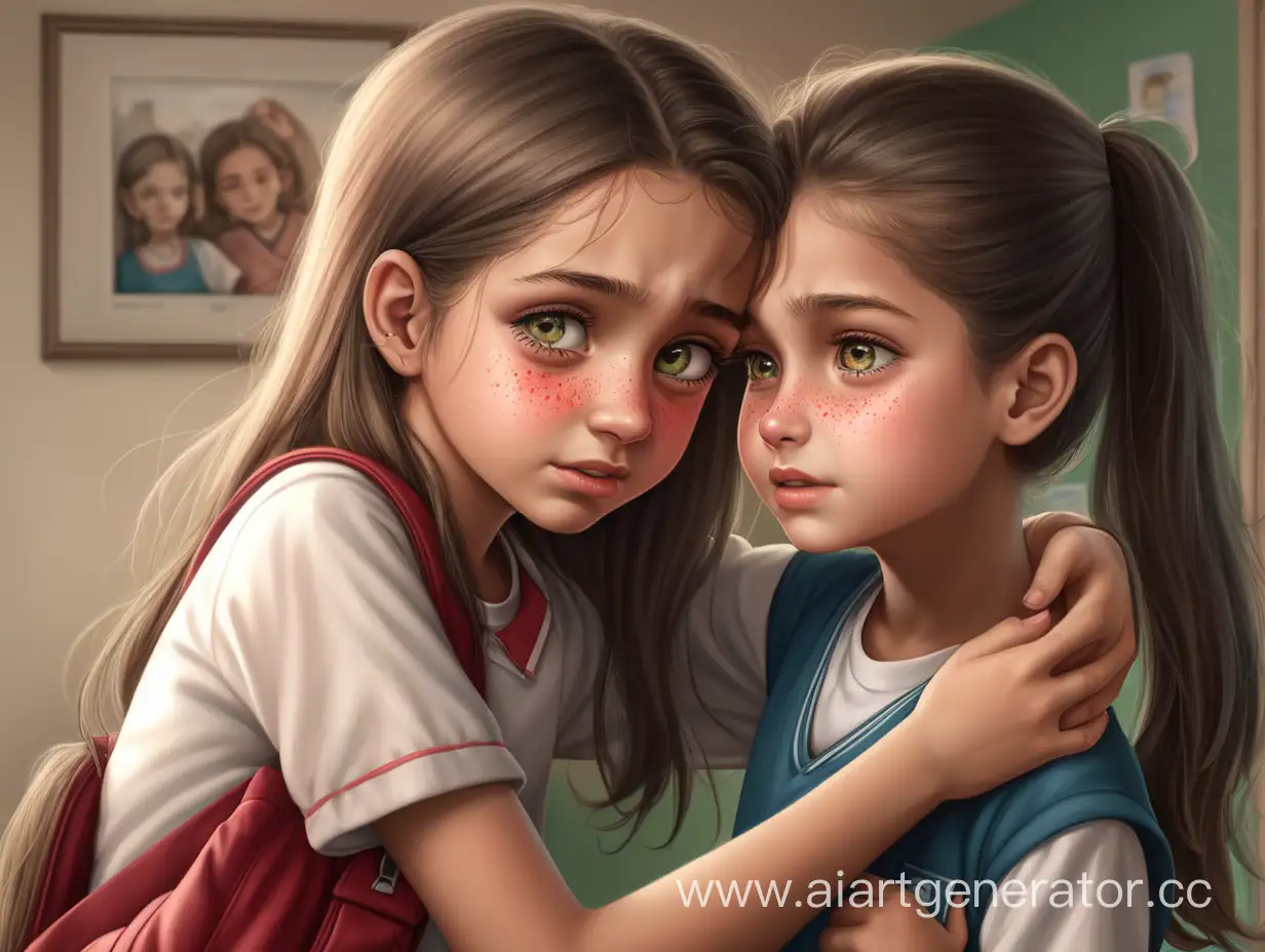 Sabina came home from school one day with her eyes red and teary. "What happened?" her mother asked as she hugged Sabina.