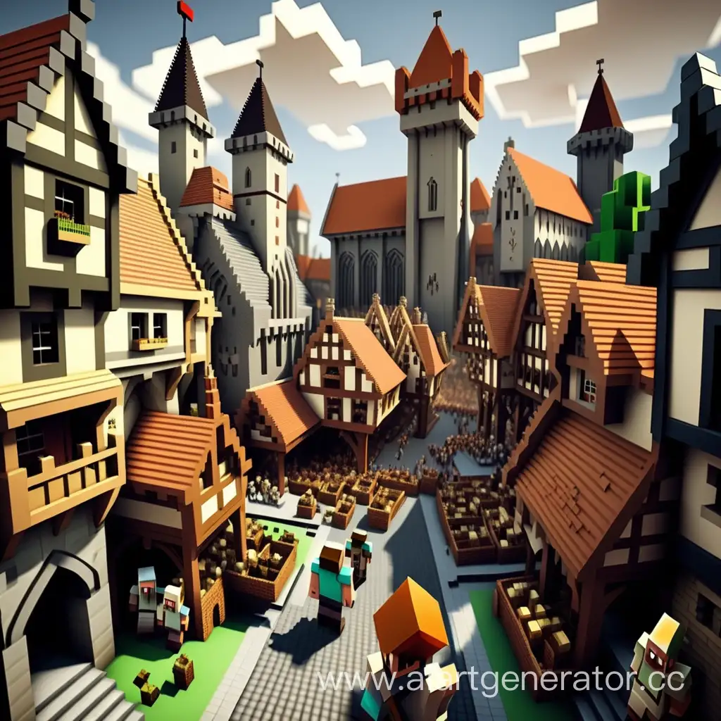 Medieval-Minecraft-City-Market-Bustling-Life-from-a-Residents-View