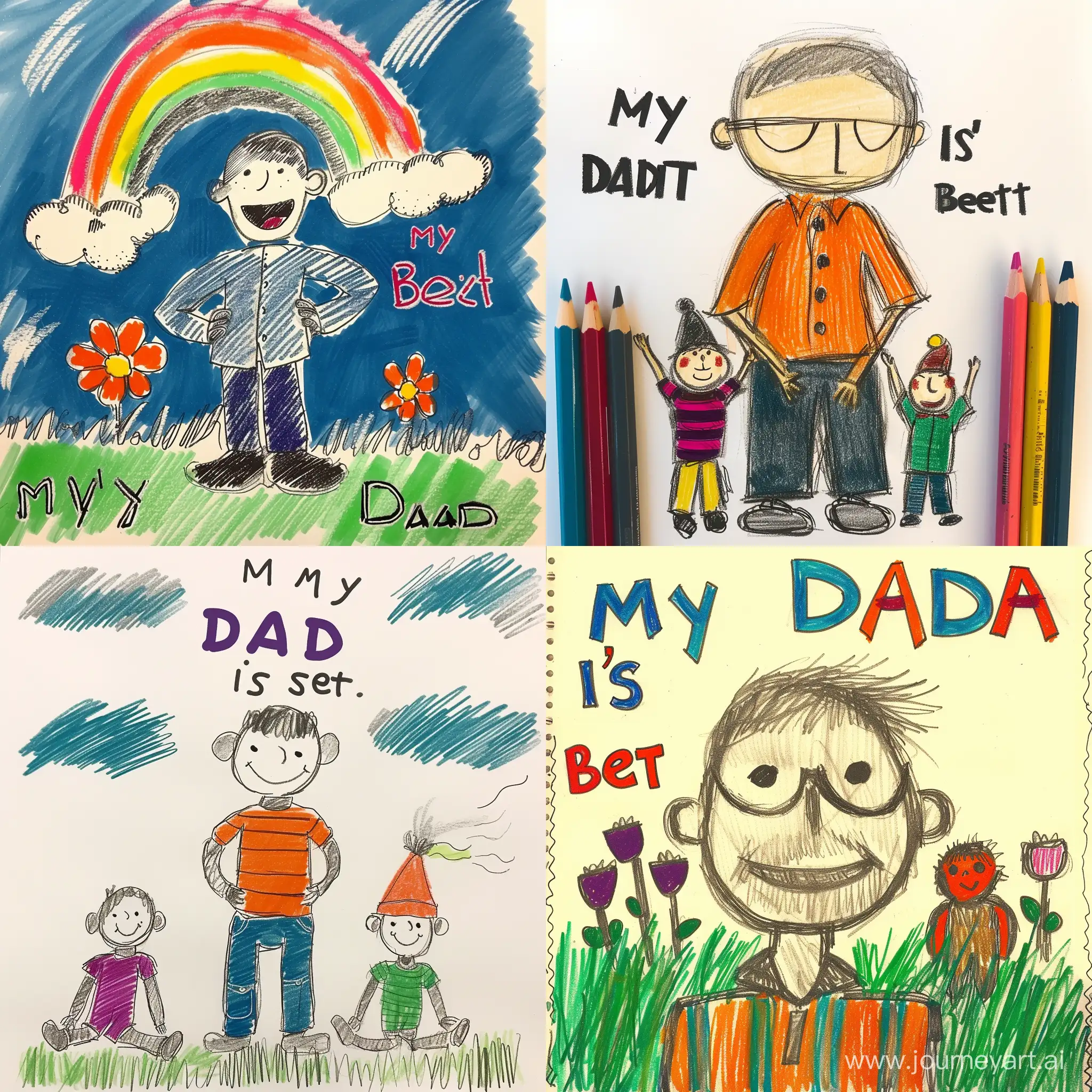 детский рисунок на тему "мой папа самый лучший"