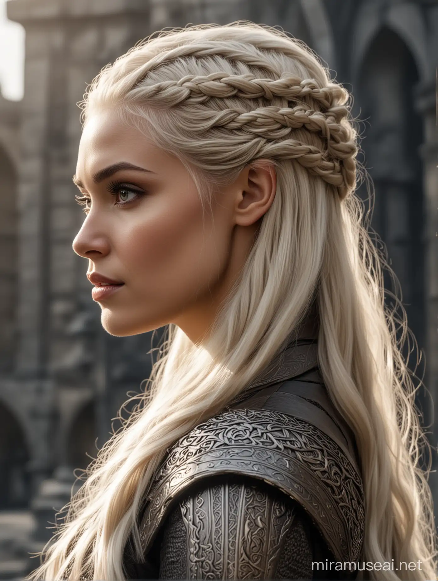 Elegant Valyrian Woman with Intricate Hairstyle