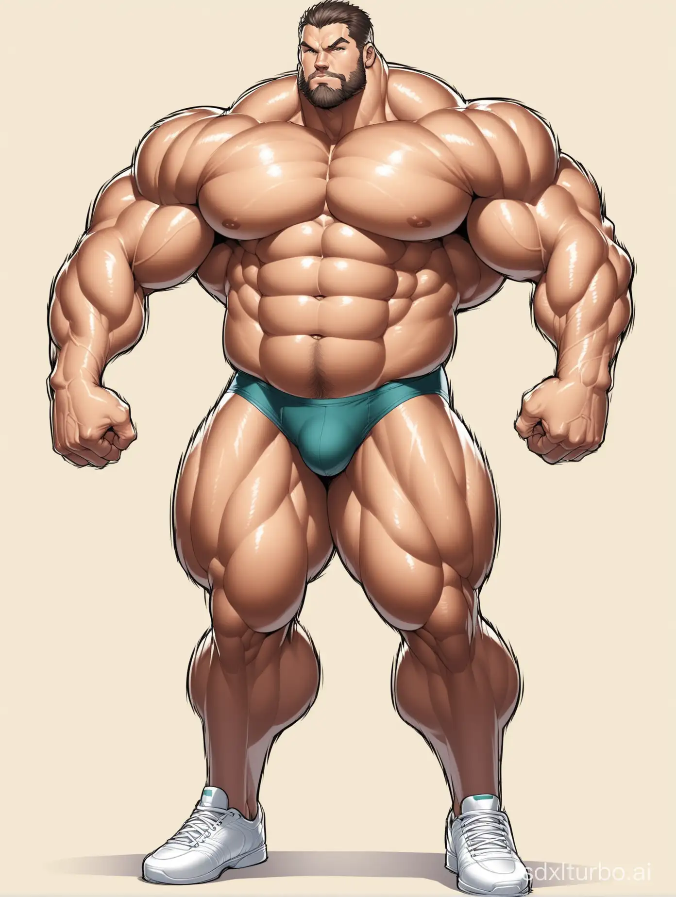 Massive-Muscle-Stud-Showing-Off-Biceps-in-Underwear