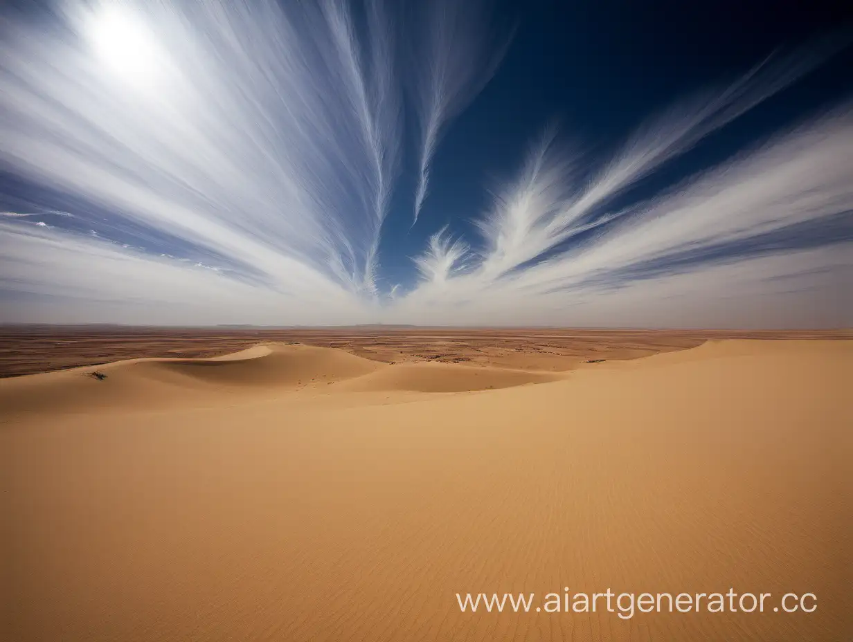 desert, vast expanse of sky