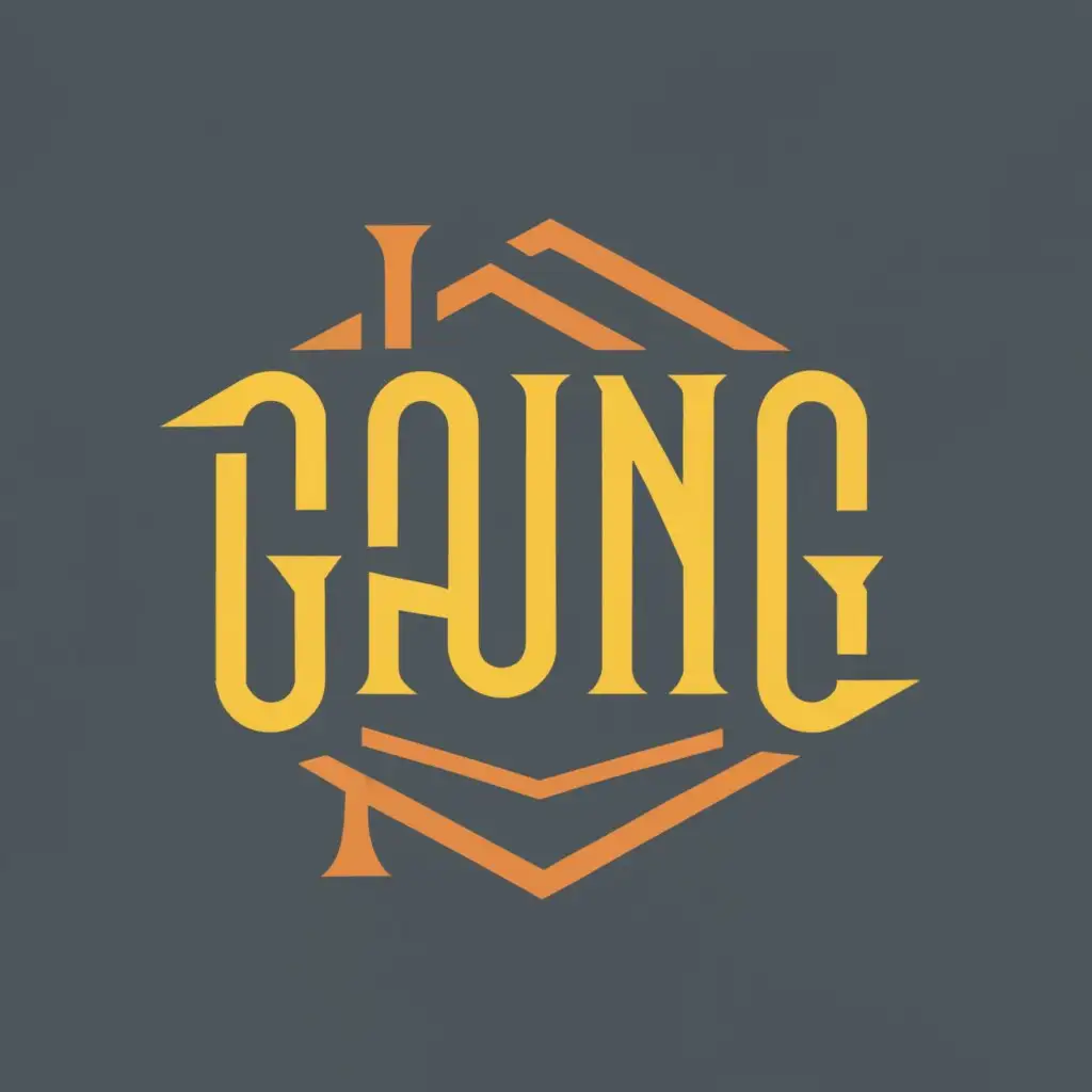logo, GAUNG, with the text "GAUNG", typography, be used in Construction industry