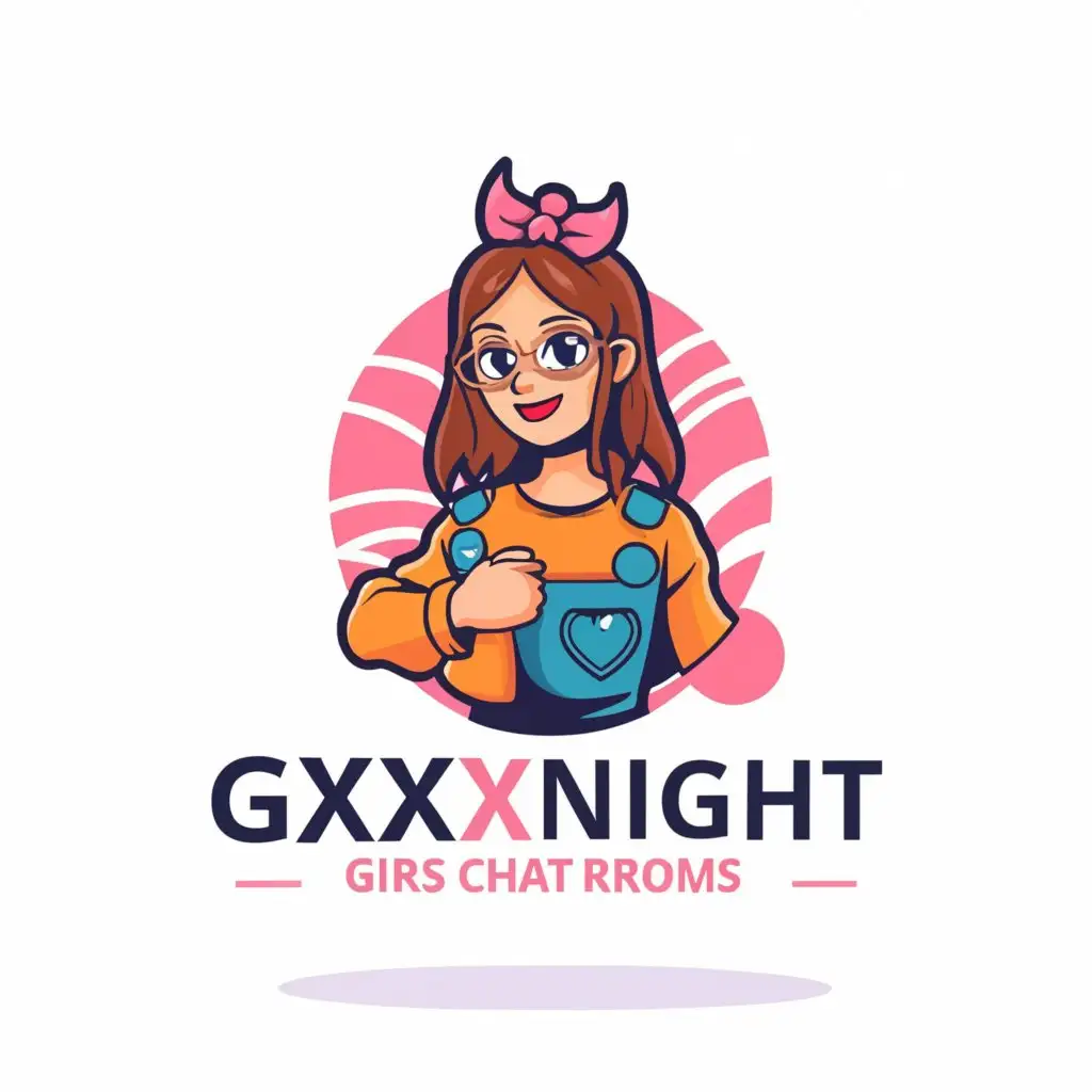 a logo design,with the text "GxxxNight", main symbol:Girls Chat Rooms,Moderate,clear background