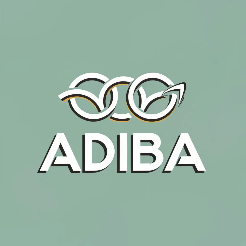 a logo design,with the text "Adiba", main symbol:tour,complex,be used in Travel industry,clear background
