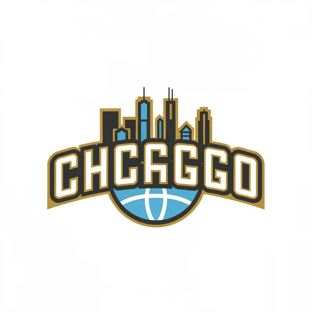 a logo design,with the text "Chicago Sky", main symbol:Basketball ,Minimalistic,be used in Sports Fitness industry,clear background