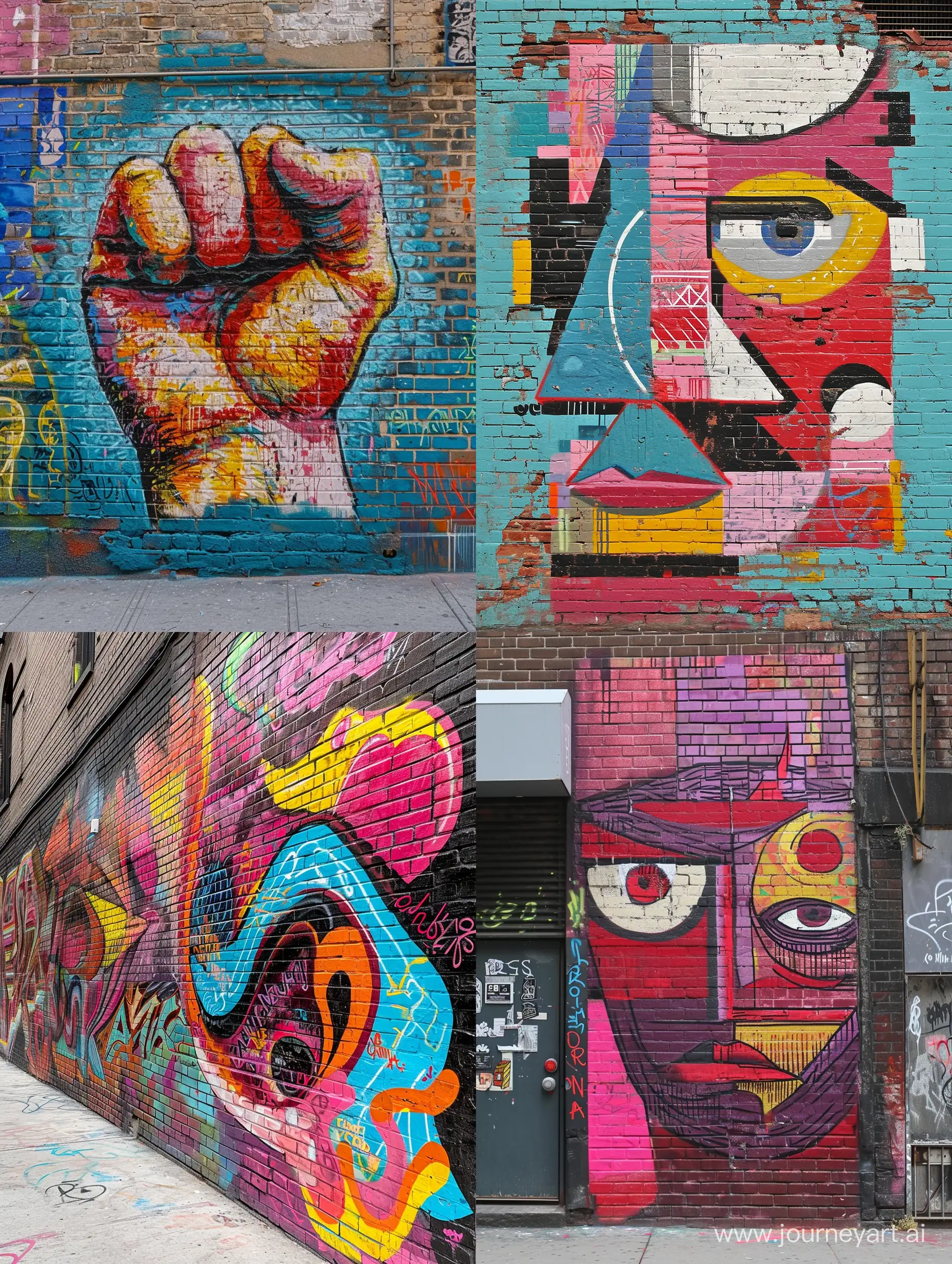 Punky-Style-Graffiti-on-a-New-York-Brick-Wall