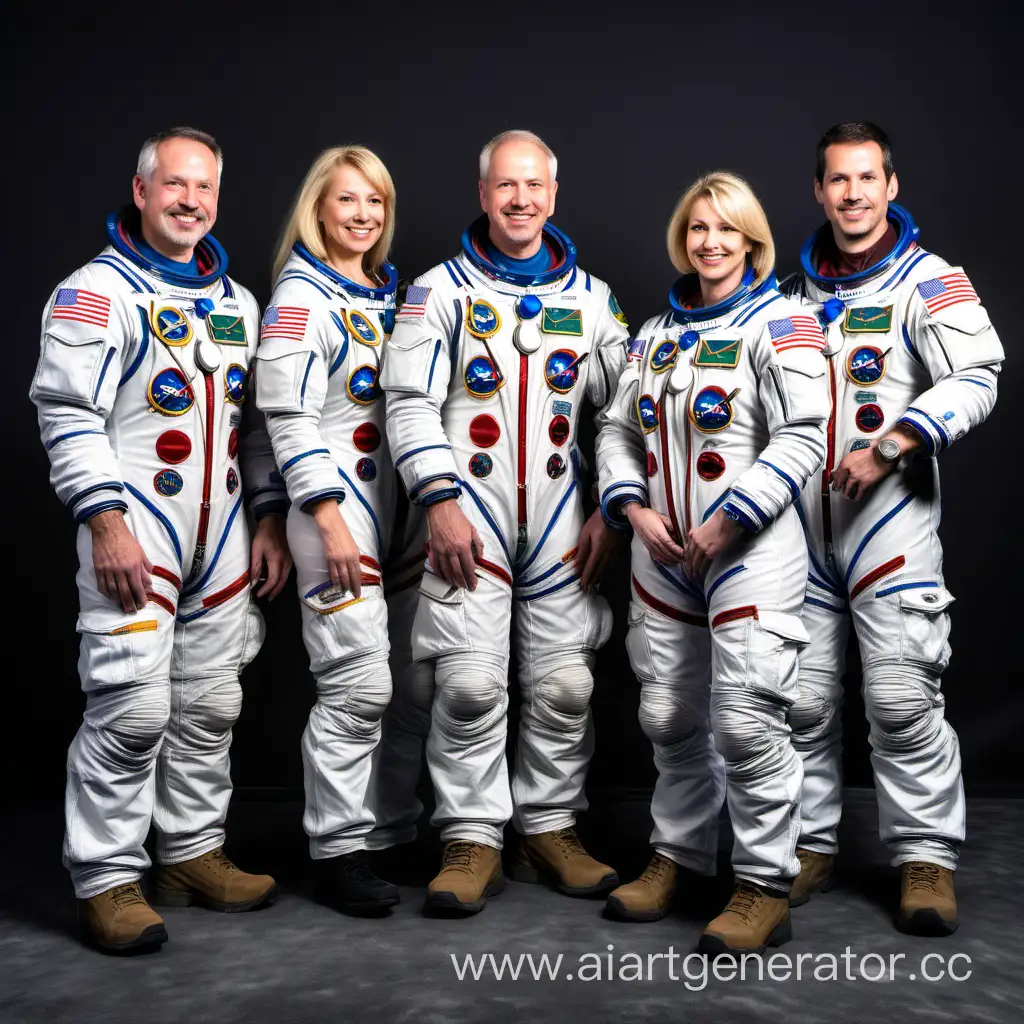 A space mission crew