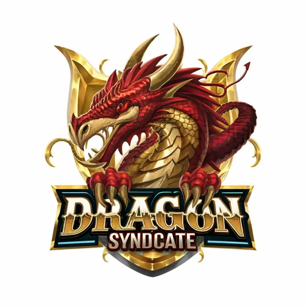 a logo design,with the text "Dragon Syndicate", main symbol:realistic Dragon,Moderate,be used in Finance industry,clear background