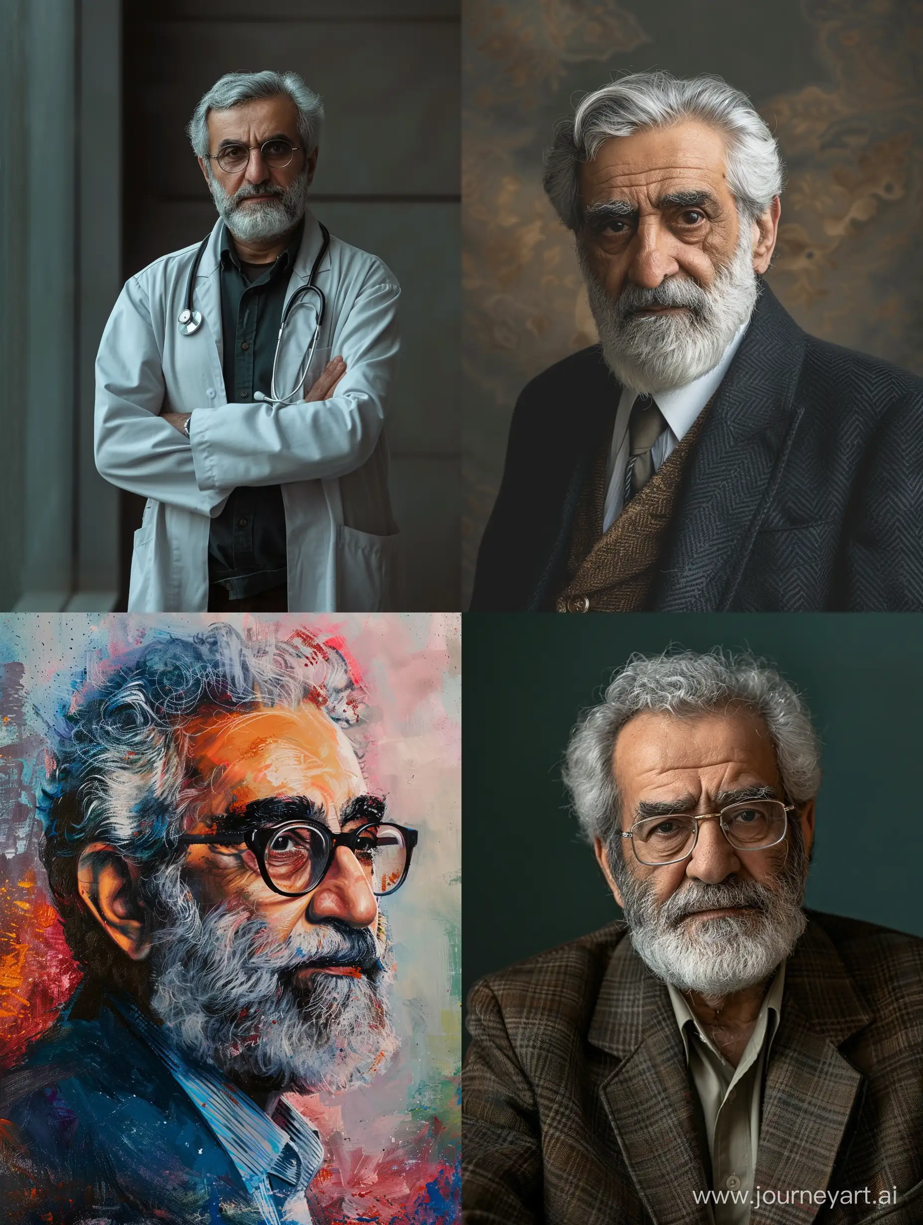 Realistic image of Farrokhroo Parsa, was an Iranian physician, educator, and parliamentarian.
Cinematic shot, colourfull 