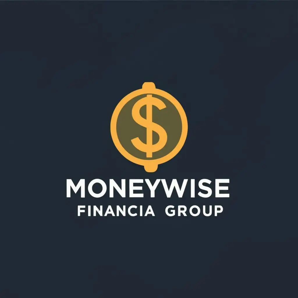 logo, Dollar, with the text "Moneywise financial group", typography, be used in Technology industry