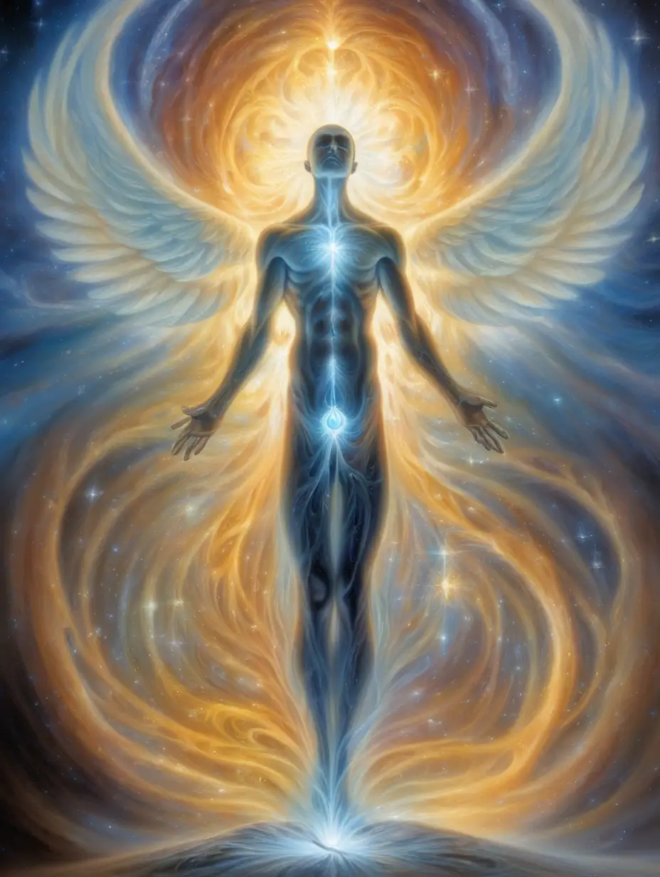 Ethereal Souls Embracing Cosmic Harmony