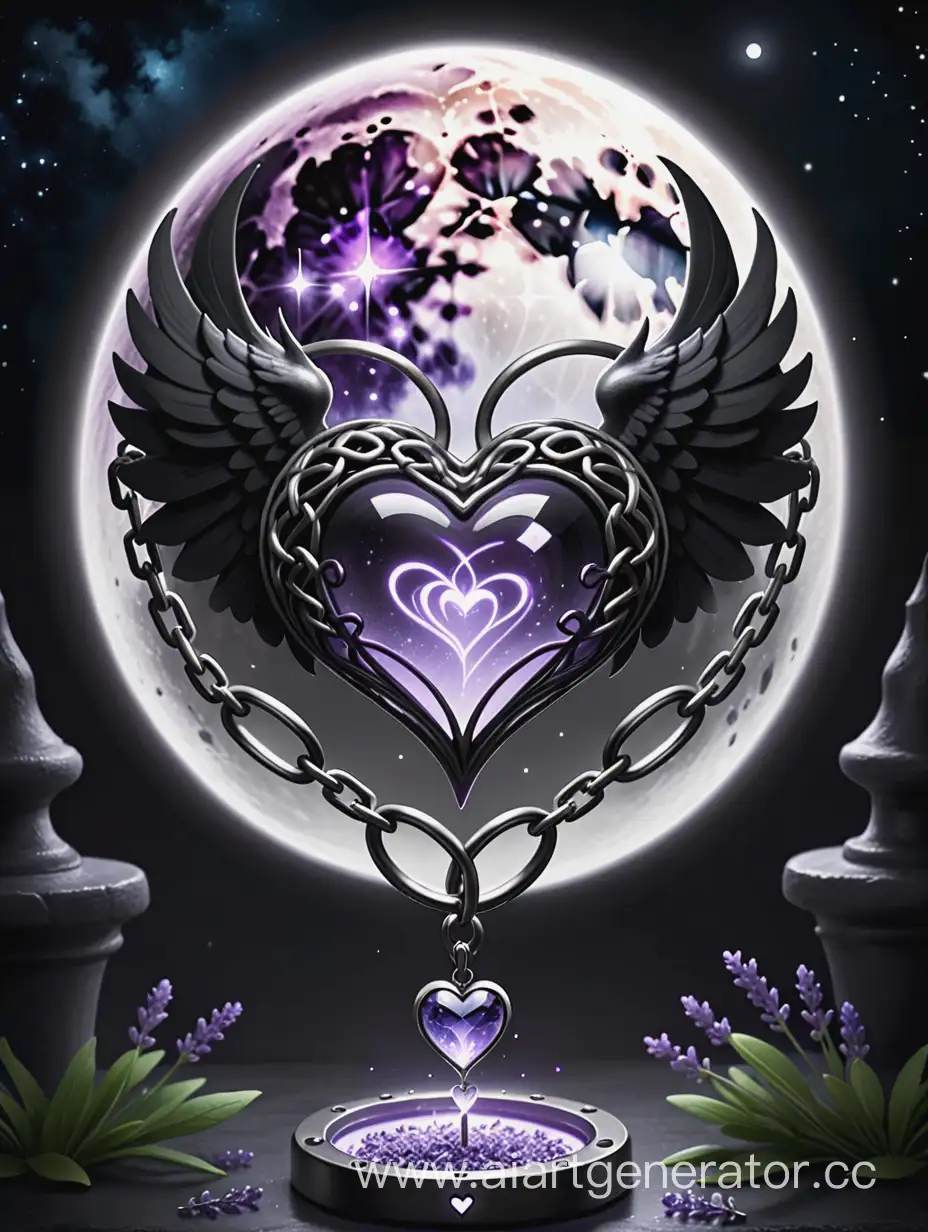 Mystical-Heart-Pendant-in-Lavender-Glow-Against-Night-Sky