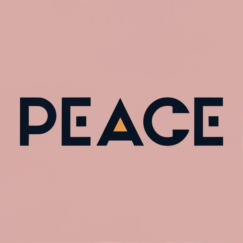 logo, peace, with the text "peace", typography
