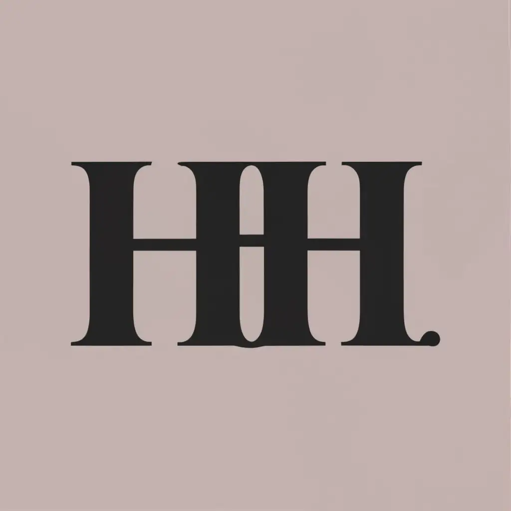 logo, personal brand, with the text "HH", typography