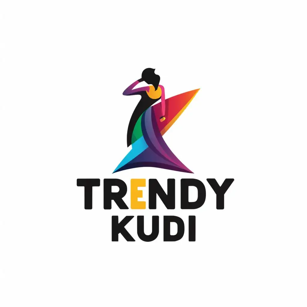 a logo design,with the text "Trendy Kudi", main symbol:Women apparel,Moderate,clear background