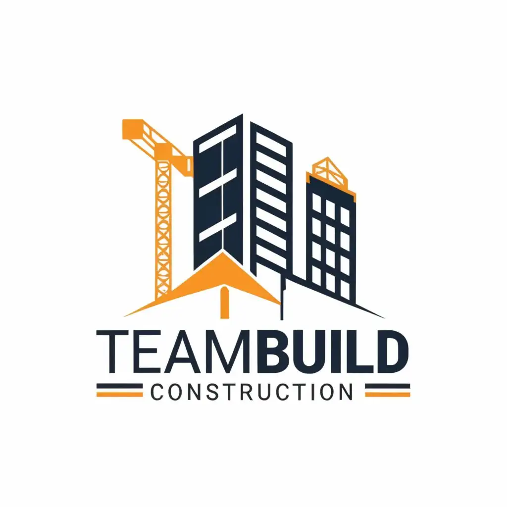 logo, Building, with the text "TeamBuild Construction", typography, be used in Construction industry