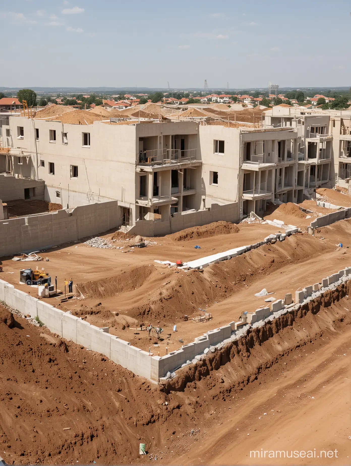 HalfBuilt Town Houses Under Construction