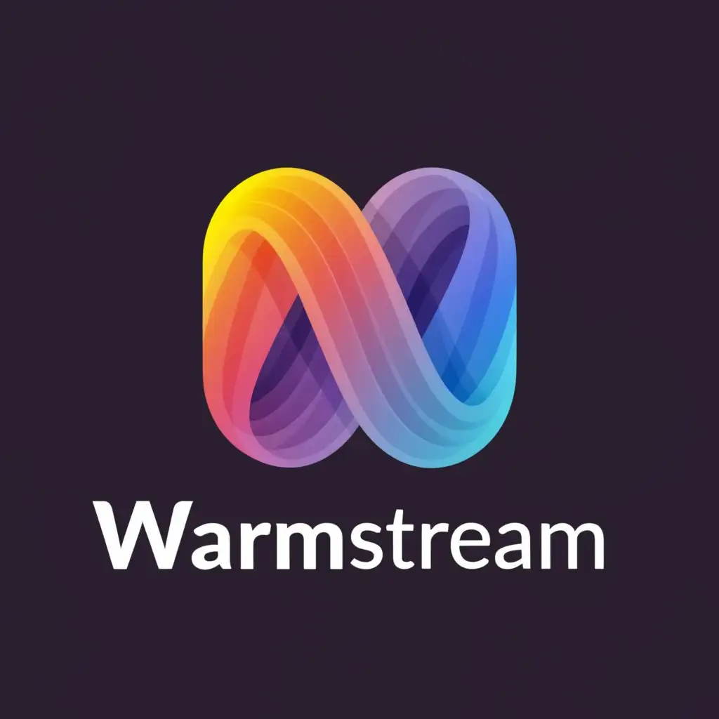 a logo design,with the text "WarmStreaM", main symbol:WS,complex,clear background