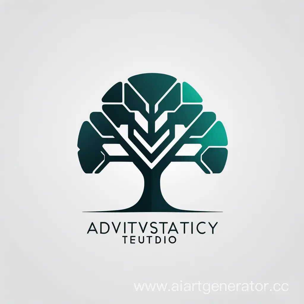 logo for additive technology studio in the form of minimalist tree