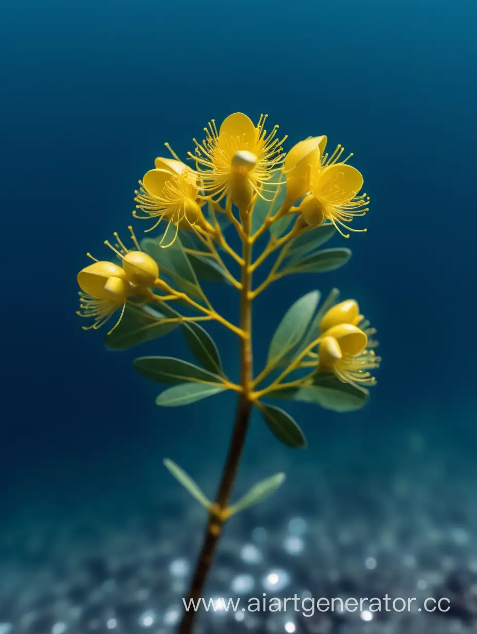 Vibrant-Acacia-Yellow-Flower-CloseUp-Serene-Beauty-in-Blue-Water