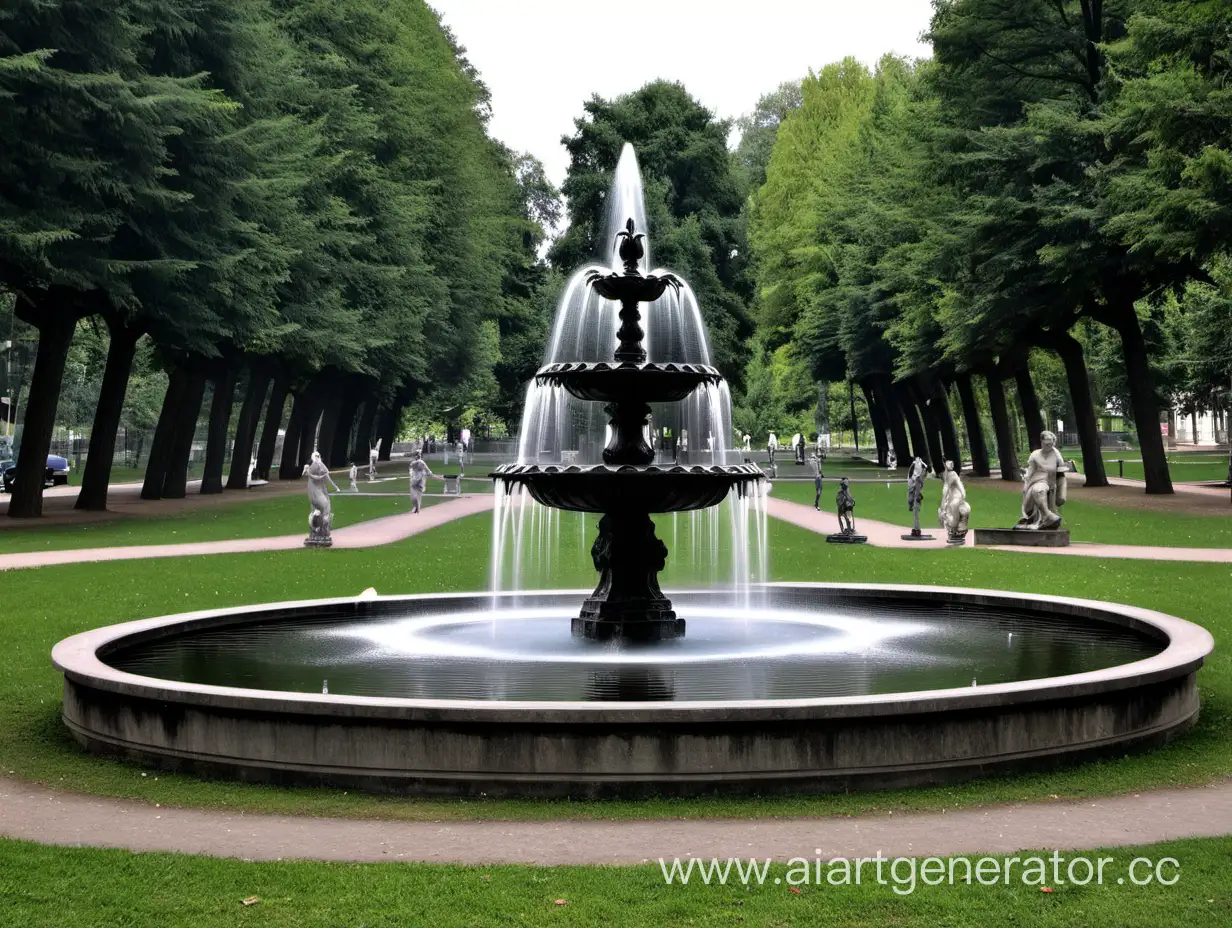Tranquil-Scene-Old-Park-with-Fountain-and-Sculptures