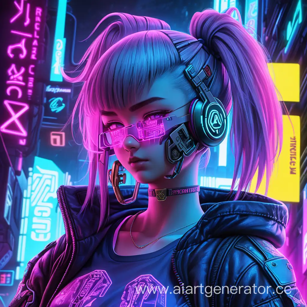 Cyberpunk Edgerunners Lucy Wallpaper with Neon Aesthetics | AI Art ...