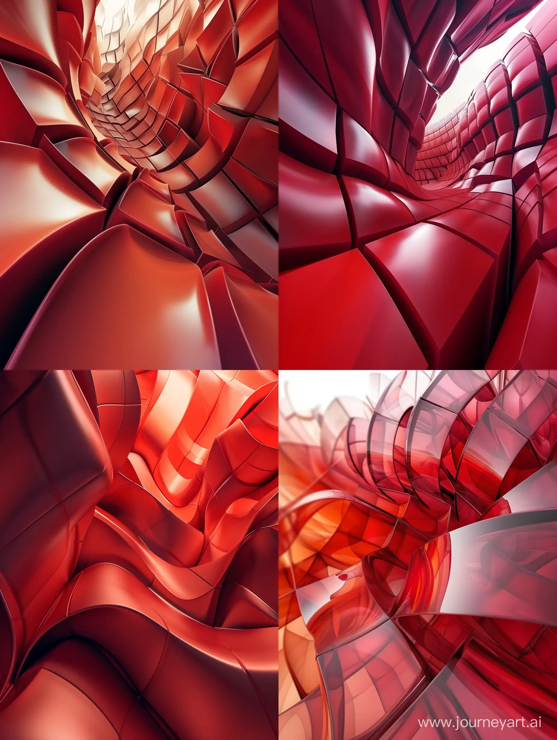 Dynamic-Red-3D-Cubes-in-Modern-Motion