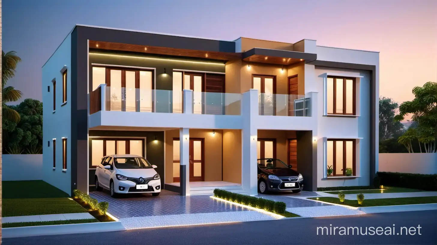 BEST HOUSE SMALL FRONT DESIGN IN BUDGET WITH FLAT ROOF. WITH LIGHTING WOODEN DESIGN.