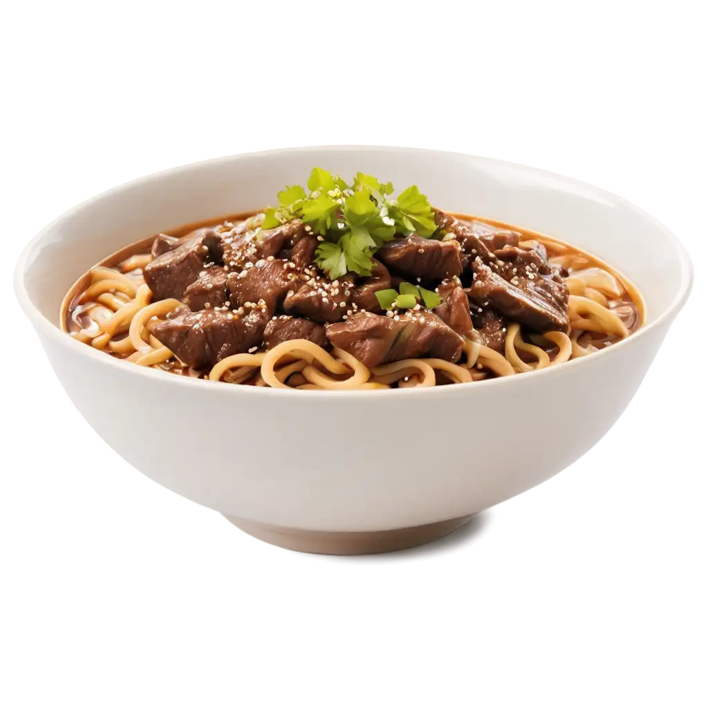 beef noodles in bowl