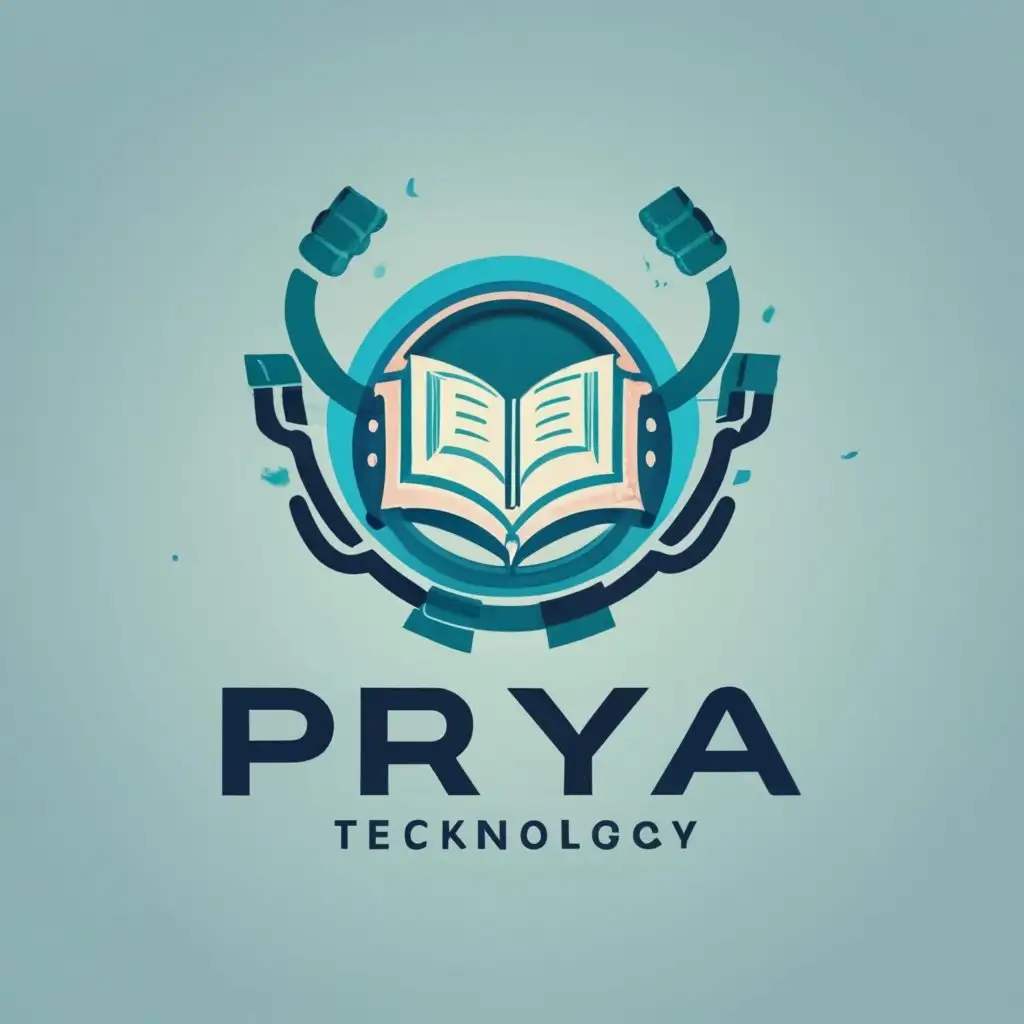 logo, EDUCATION, with the text "PRIYA TECHNOLOGY", typography, be used in Education industry