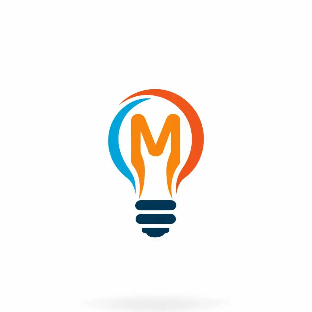 logo, Author's style "Paradoxical is the reality of the optimal minimum of unlimited possibilities" in the field of phosphor design technology for the image "Abstract light bulb in the form of the letter M, flag of the Russian Federation, IlI, flag of the Republic of Crimea", with the text "___", typography