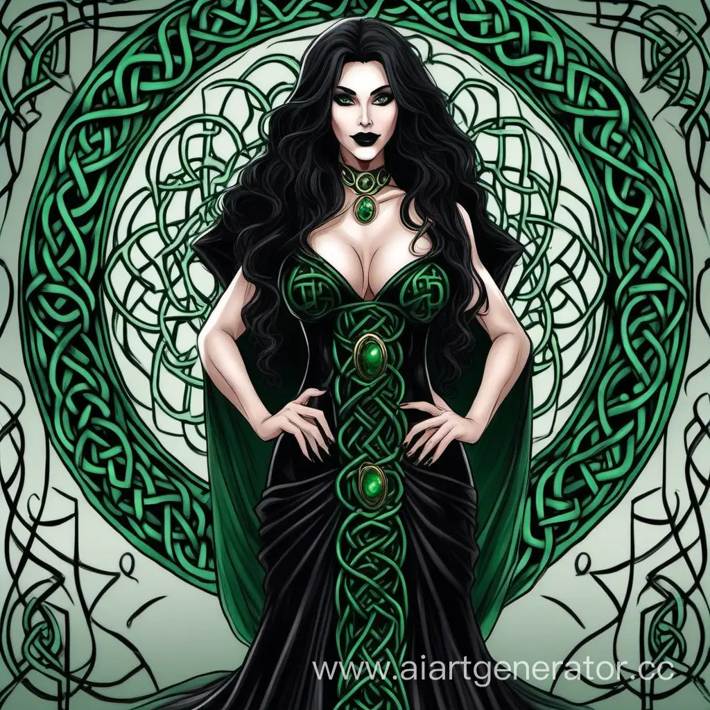 Seductive-Celtic-WitchQueen-with-Emerald-Eyes-and-Enchanting-Smile