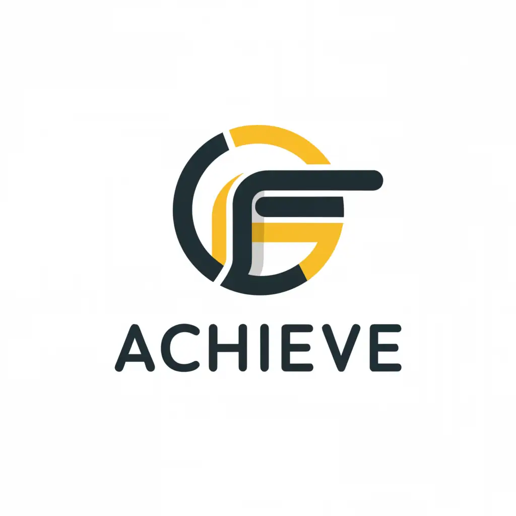 a logo design,with the text "achieve", main symbol:goal,Moderate,clear background
