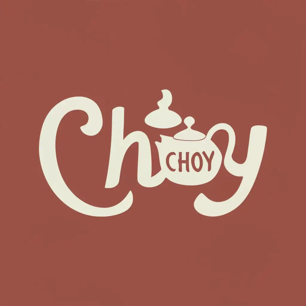 logo, UZBEK TEAPOT BOWL, with the text "CHOY CAST", typography