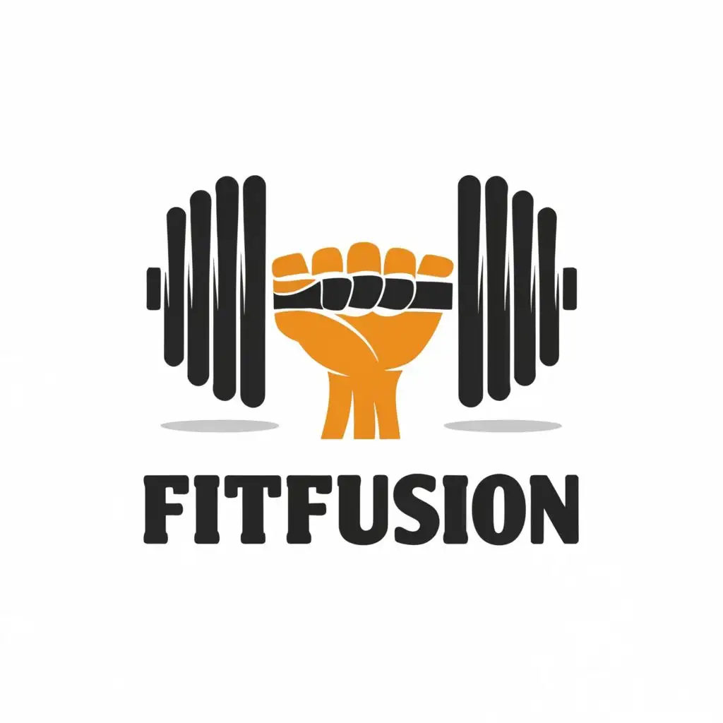 a logo design,with the text "Fitfusion", main symbol:Dumbell,Moderate,be used in Sports Fitness industry,clear background