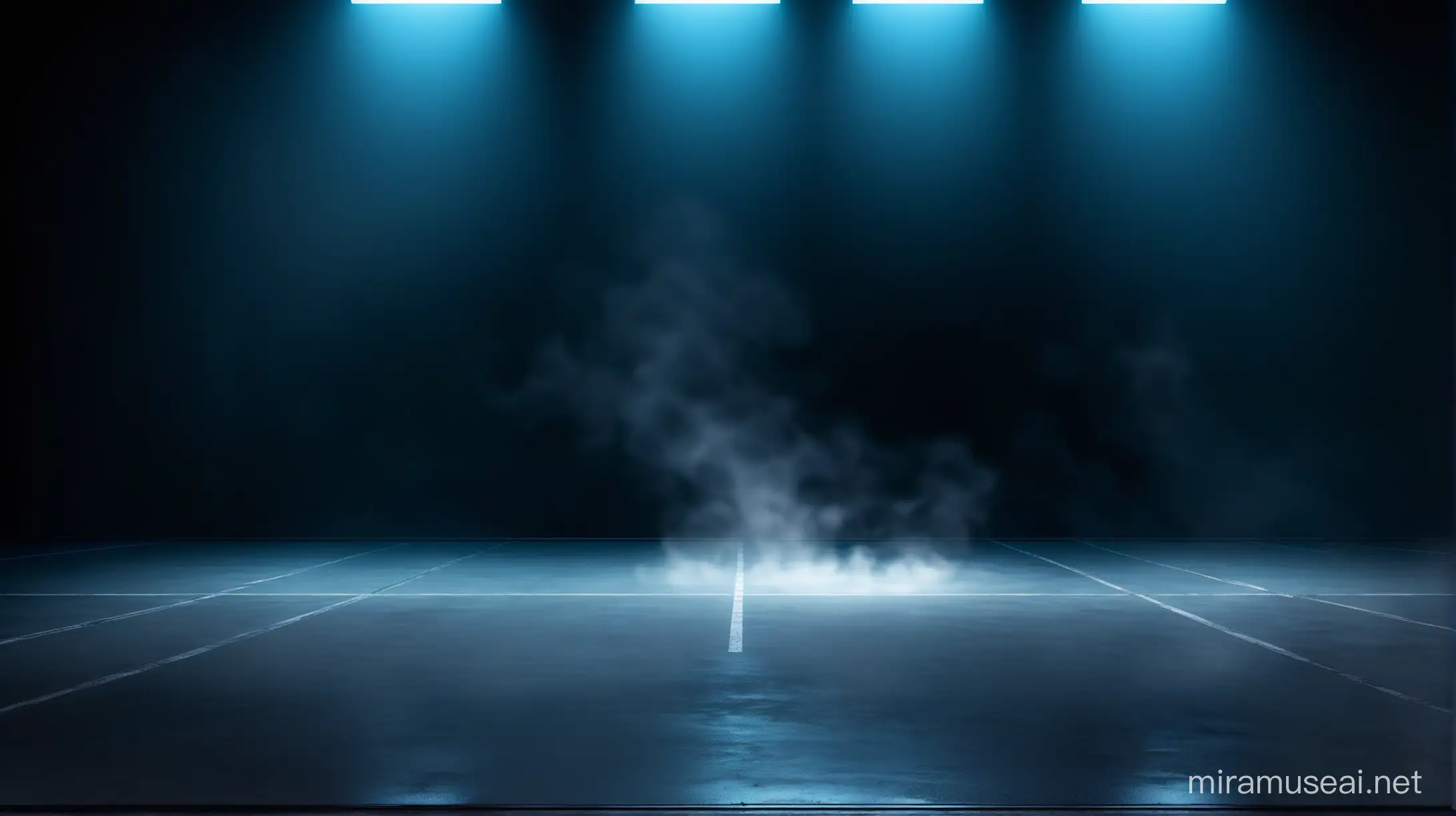 Dark street, asphalt abstract dark blue background, empty dark scene, neon light, spotlights The concrete floor and studio room with smoke float up the interior texture for display products