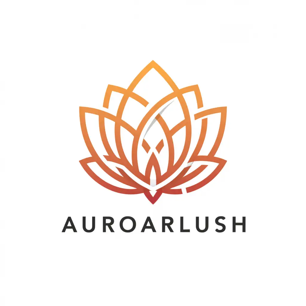 a logo design,with the text "AuroraLush", main symbol:Cosmetic product,,Minimalistic,be used in Beauty Spa industry,clear background