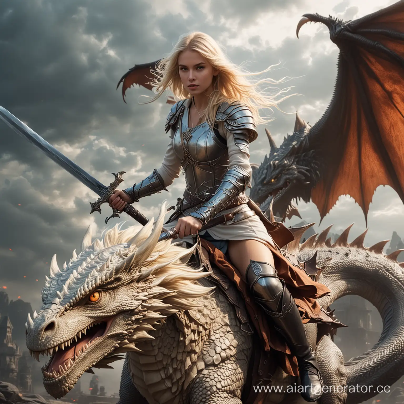 Blonde-SwordWielding-Girl-Riding-Dragon-Adventure