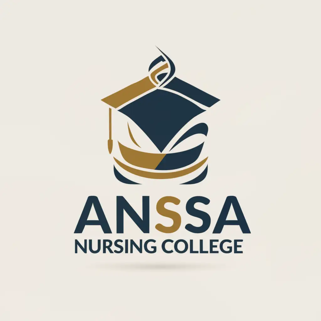 LOGO-Design-For-ANSA-Nursing-College-Emblem-in-Clean-and-Modern-Style