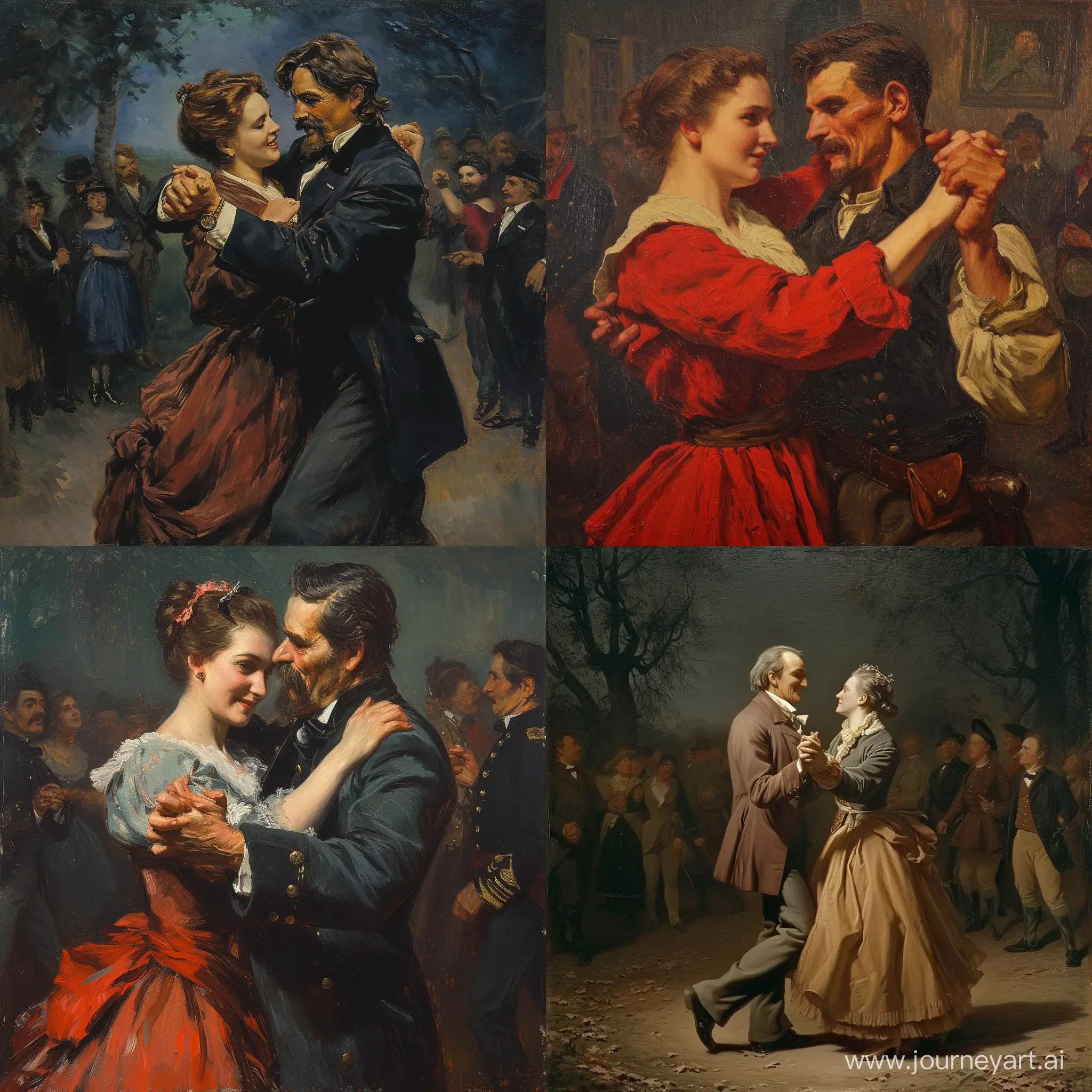 Tadeusz Kościuszko dancing with his beloved woman